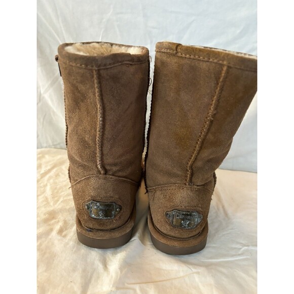 Bear paw Bianca Suede Sheerling Boot Mid Calf Metal Details Size 7 - Picture 2 of 10